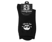 Load image into Gallery viewer, Black T.U.K. Skull Logo Men’s Sock