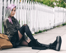 Load image into Gallery viewer, Black Suede Viva Mondo Boots
