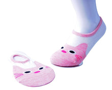 Load image into Gallery viewer, Pink Kitty Women’s No-Show Sock
