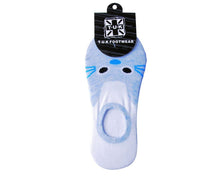 Load image into Gallery viewer, Light Blue Kitty Women’s No-Show Sock
