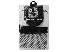Load image into Gallery viewer, Black Fishnet &amp; Bow Women’s Sock
