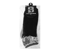 Load image into Gallery viewer, Women's Black Lace Eyelet Sock
